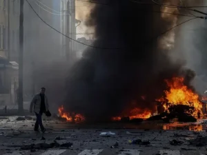 Russian Missile Barrage Hits Kyiv
